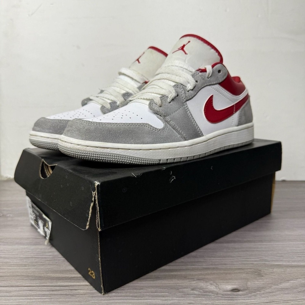Air‎ Jordan 1 Low SE Light Smoke Grey Gym Red DC6991-016 SZ 8.5